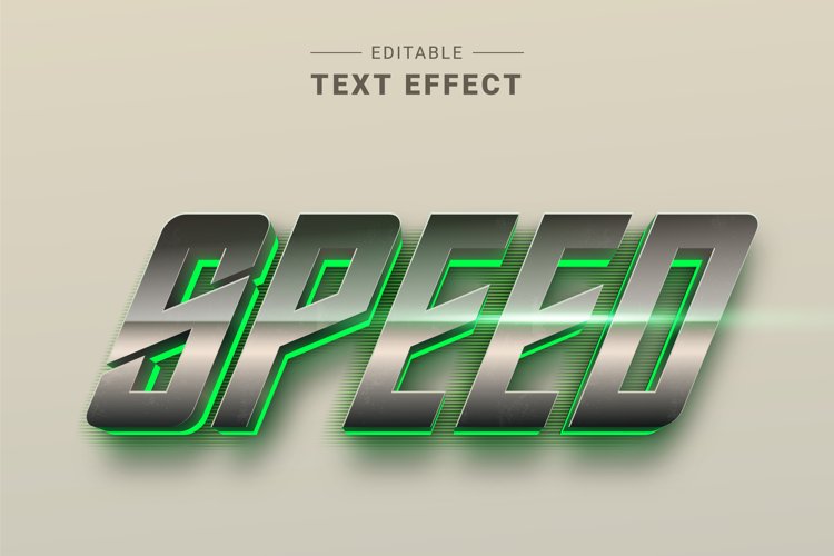 Editable Text Effect for Illustrator. Vector Graphic styles example image 1