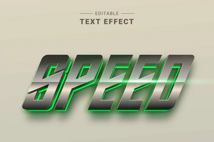 Editable Text Effect for Illustrator. Vector Graphic styles