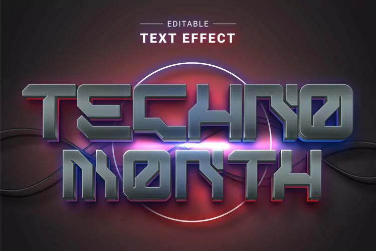 Editable Text Effect for Illustrator. Vector Graphic styles