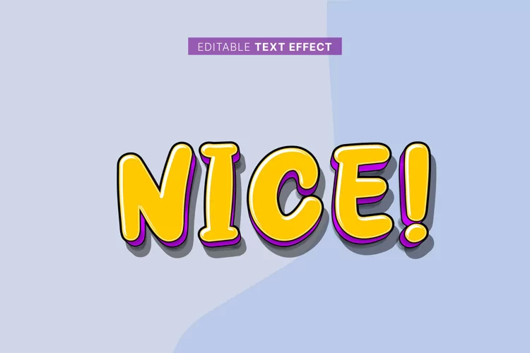 Editable Text Effect for Illustrator. Vector Graphic styles