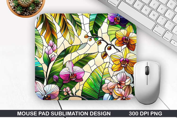 Mouse Pad Sublimation, Summer Flower Mouse Pad PNG Design