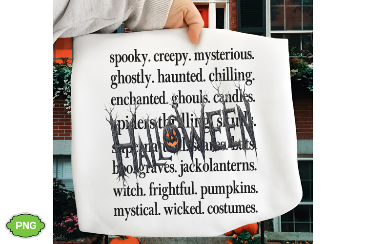 Halloween Words PNG, Spooky Season PNG, Halloween PNG