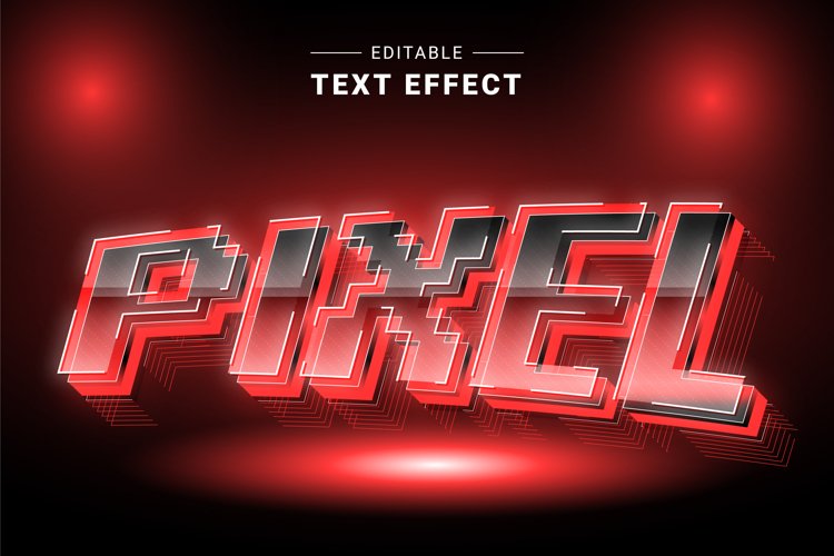 Editable Text Effect for Illustrator. Vector Graphic styles