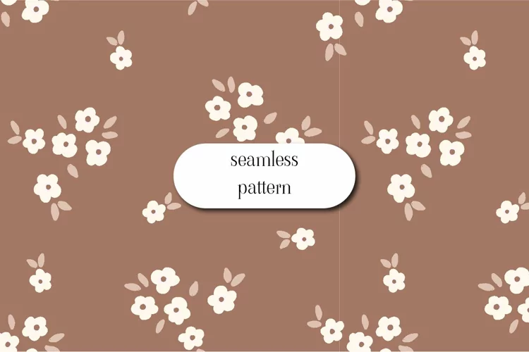 Cute minimalist seamless pattern with tiny flowers