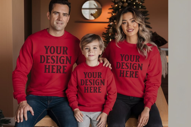 Christmas Family Group Matching Tshirt Mockups