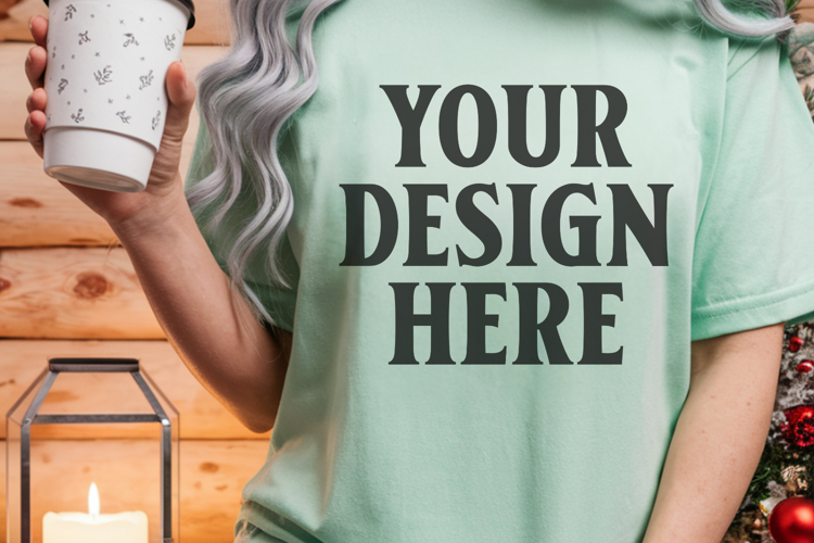Bay Christmas Comfort Colors 1717 Mockups, CC 1717 mockups