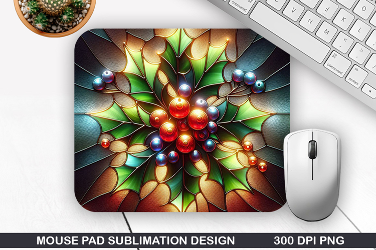 Flowers Mouse Pad Sublimation,Christmas Mouse Pad PNG Design