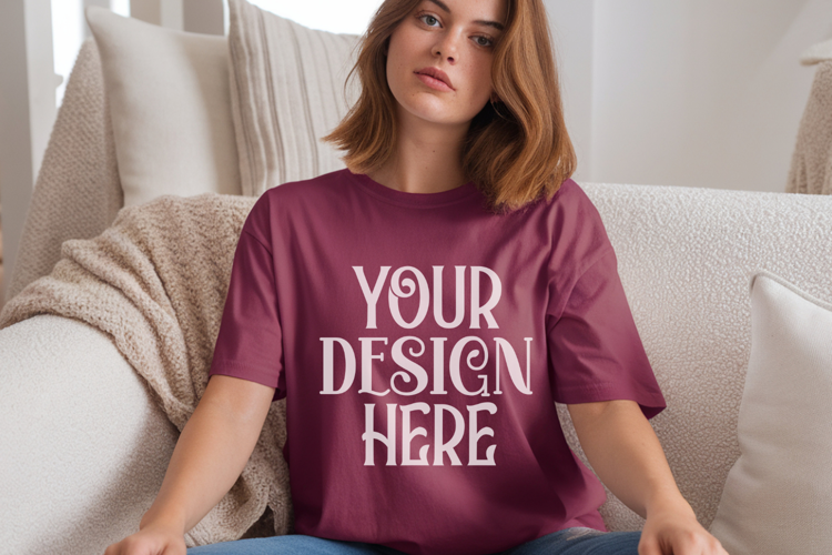 Berry Comfort Colors 1717 T-shirt Mockups,1717 Mockups