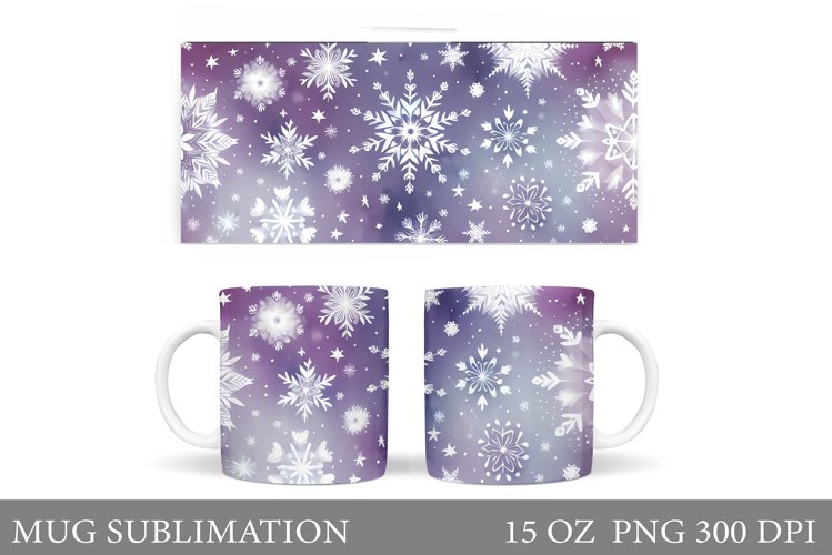 Snowflakes Mug Sublimation. Snowflakes Sublimation