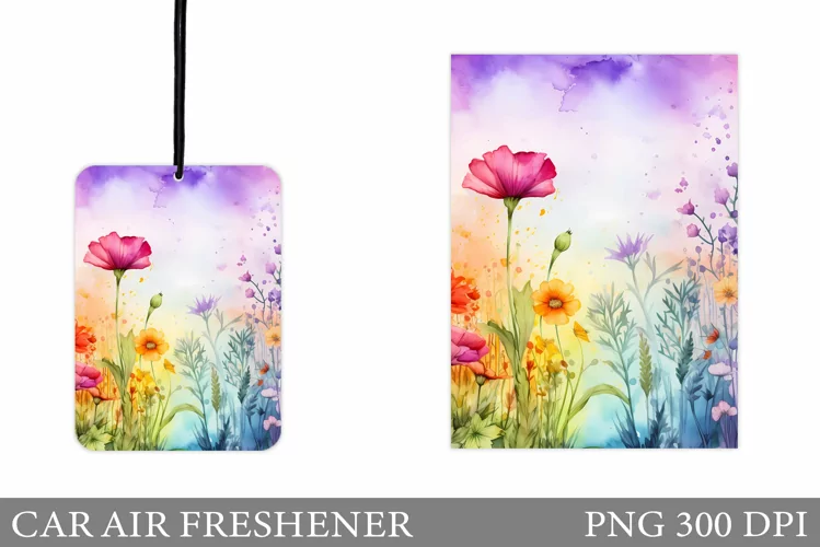 Wildflowers Car Air Freshener. Flowers Car Air Freshener
