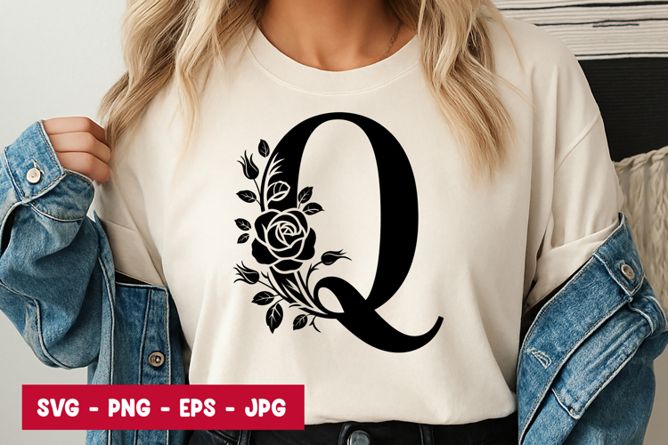 Floral Letter Svg Image 3