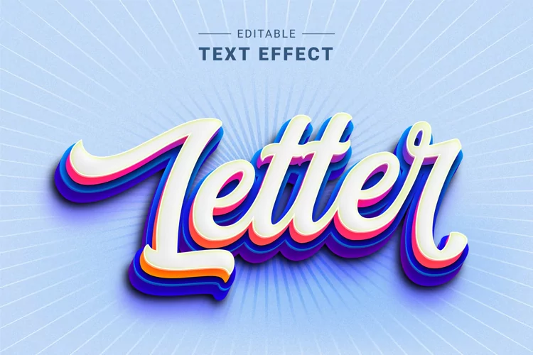 Editable Text Effect for Illustrator. Vector Graphic styles
