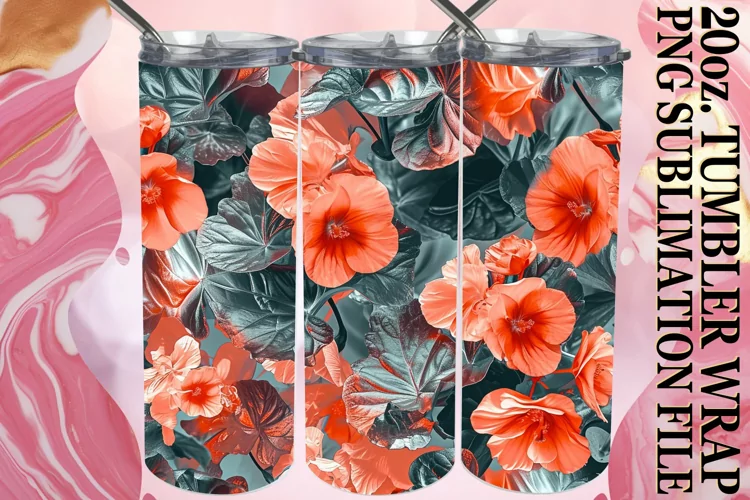 Blooming Spring Pattern Sublimation Tumbler