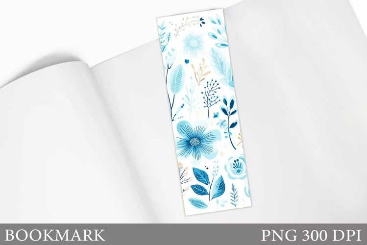 Floral Bookmark Design. Flowers Bookmark Sublimation