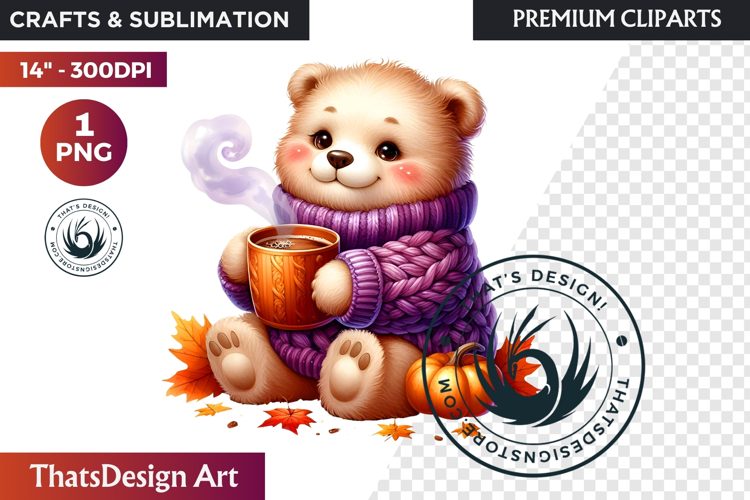 Cute Autumn thanksgiving Baby animal and Pumpkin PNG clipart