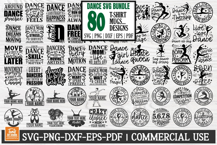 Dance SVG PNG Bundle | Ballet Dancer Svg | Dance Mom Svg