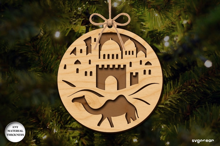 Christmas Nativity Ornament Laser Cut | Glowforge | SVG