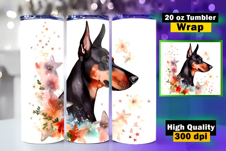 Dog Lovers tumbler wrap sublimation, 20 oz Skinny Tumbler