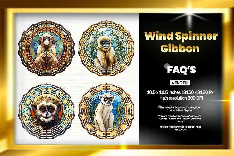 Gibbon Wind Spinner Sublimation - 04 Variations