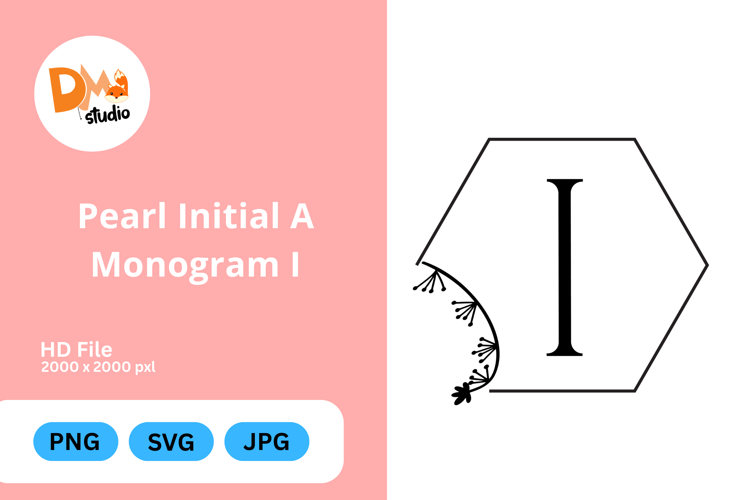 Pearl Monogram Svg Image 21