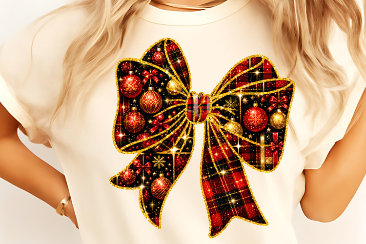 Christmas Bow PNG, Hand Drawn Holiday Ribbon Bows PNG