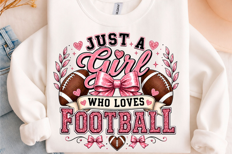 Just a Girl Who Loves Football PNG