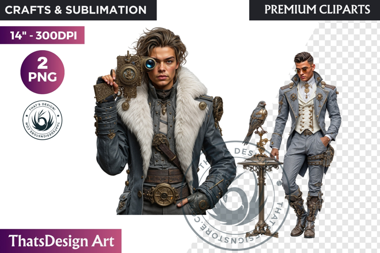 Steampunk Winter Fantasy Sublimation Graphics PNG clipart