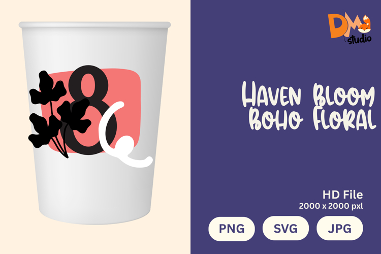 Haven Bloom Boho Floral Monogram