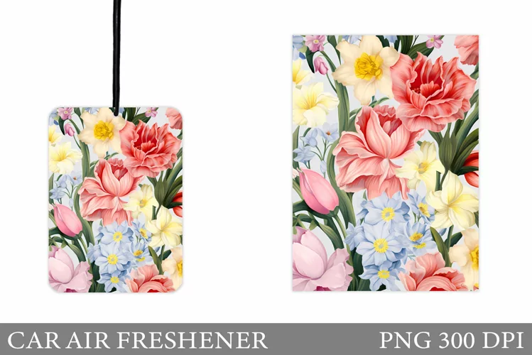Flowers Car Air Freshener. Floral Car Air Freshener Design