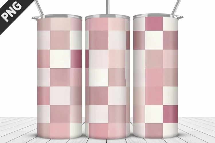 Plaid Tartan Valentine's Day Tumbler Design | Valentin