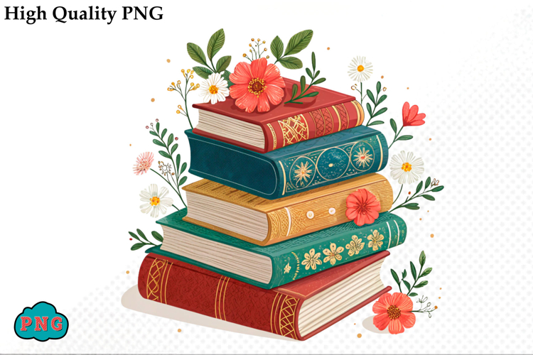 Watercolor Book Clipart Image 8