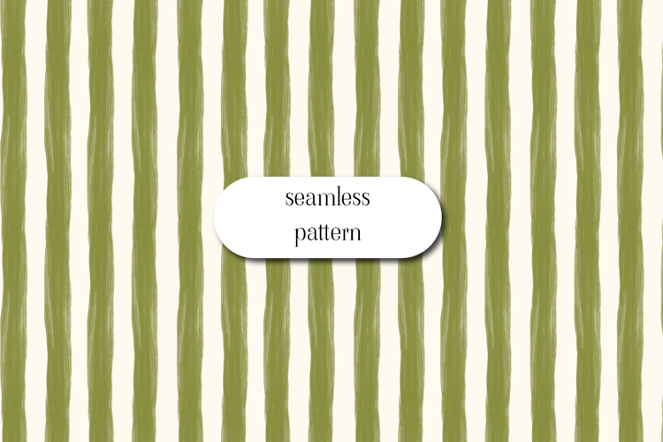 Sage Green Brushstroke Stripe Seamless Pattern