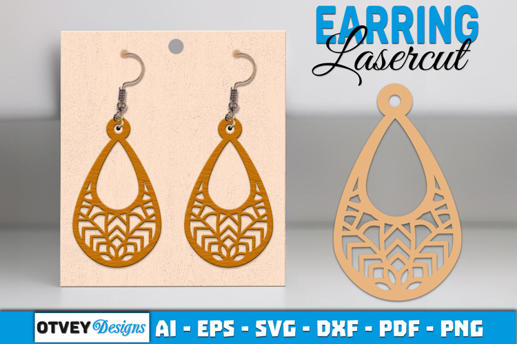 Mandala Earring Lasercut