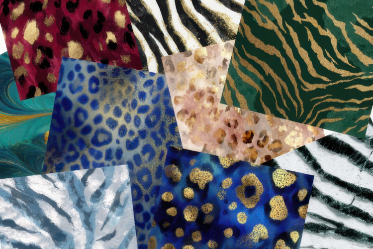Wild Luxe Animal Print Digital Papers | Gold Animal Textures
