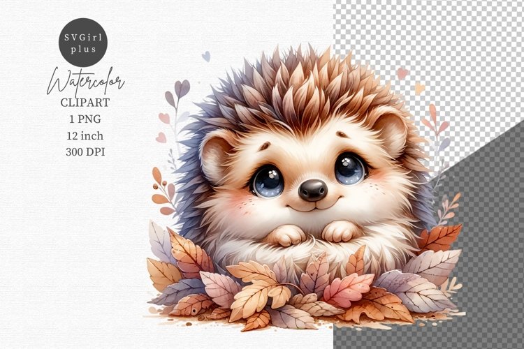Cute Animals Clipart, Hedgehog clipart