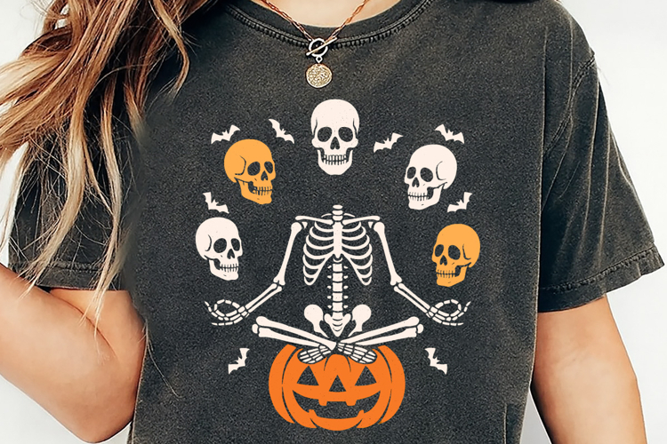 Funny Skeleton Halloween PNG, Spooky Season PNG, Halloween