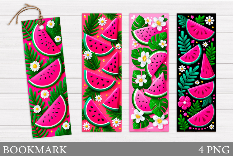 Watermelon Bookmark Printable. Summer Bookmark Design