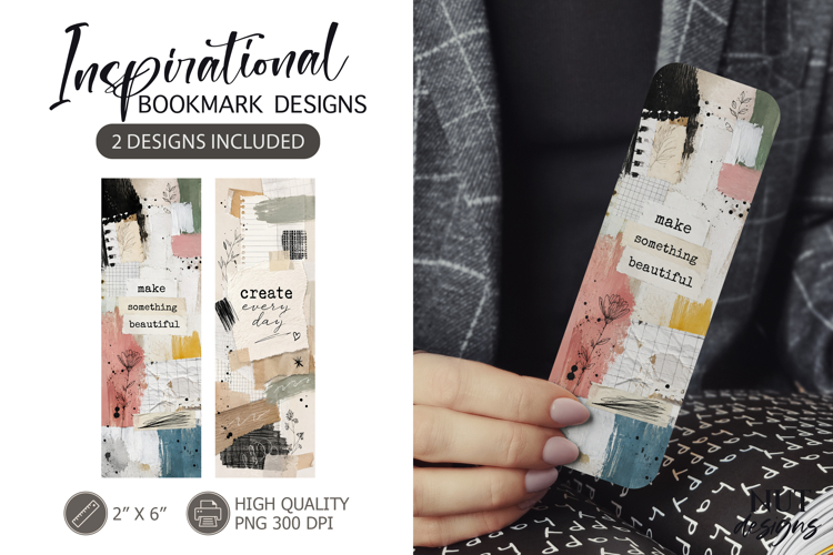 Motivational Bookmark Modern Abstract colorful collage