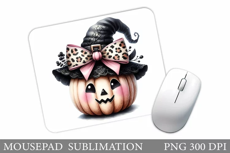 Cute Pumpkin Mouse Pad. Cute Halloween Pumpkin Mouse Pad