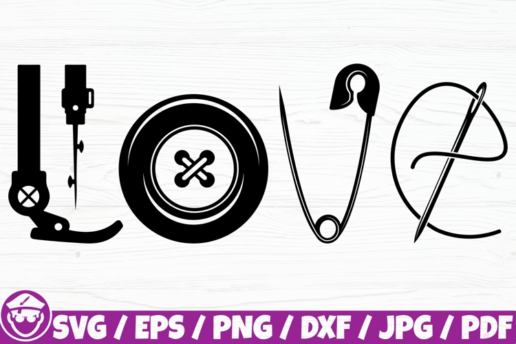 Love Sewing, Love Logo, Sewing Design, Love Tailor Design example image 1