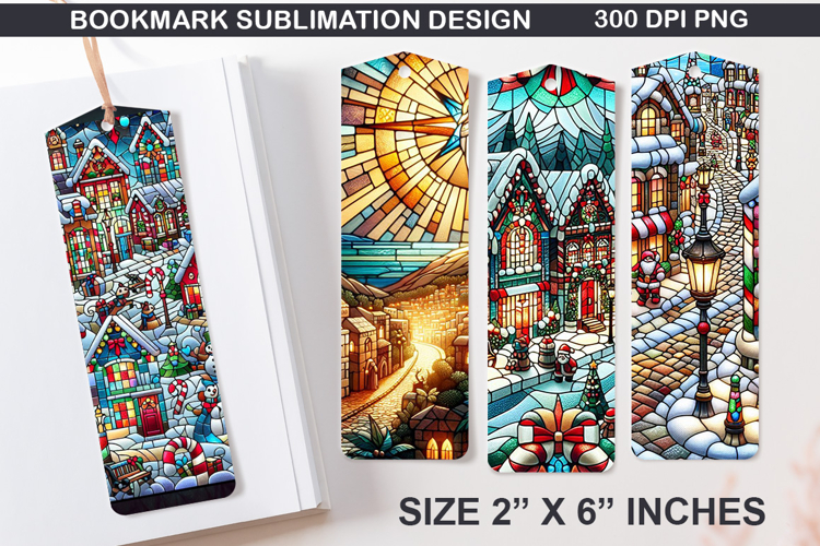 Christmas Bookmarks Sublimation - 4 Bookmark Design