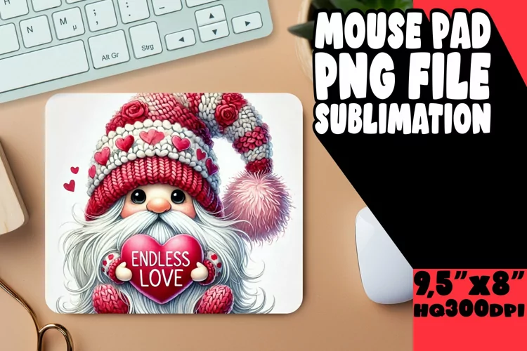 BLISSFUL mouse pad Playful Design, Gnomes