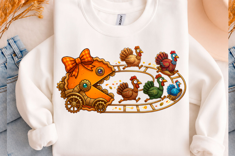 Turkey Trot Pie Express T-shirt Png