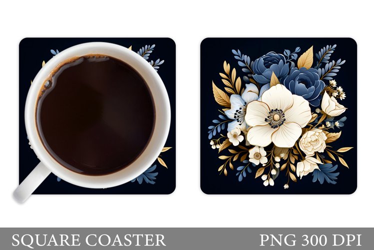 3D Flowers Coaster Design. 3D Flowers Coaster Sublimation