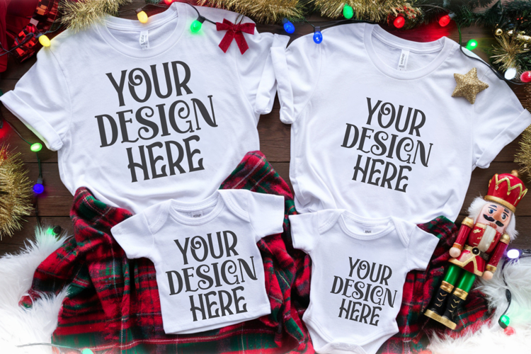 Christmas Family Matching Group T-Shirt Mockup