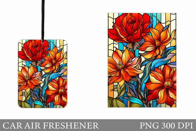 Flowers Car Air Freshener. Summer Car Air Freshener Design