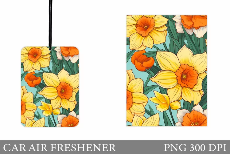 Flowers Car Air Freshener. Spring Flowers Car Air Freshener