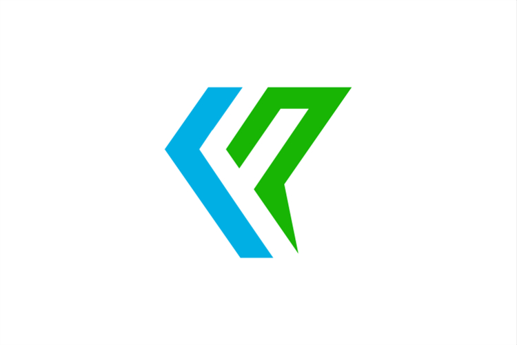 Negative Space Letter F Arrow Logo