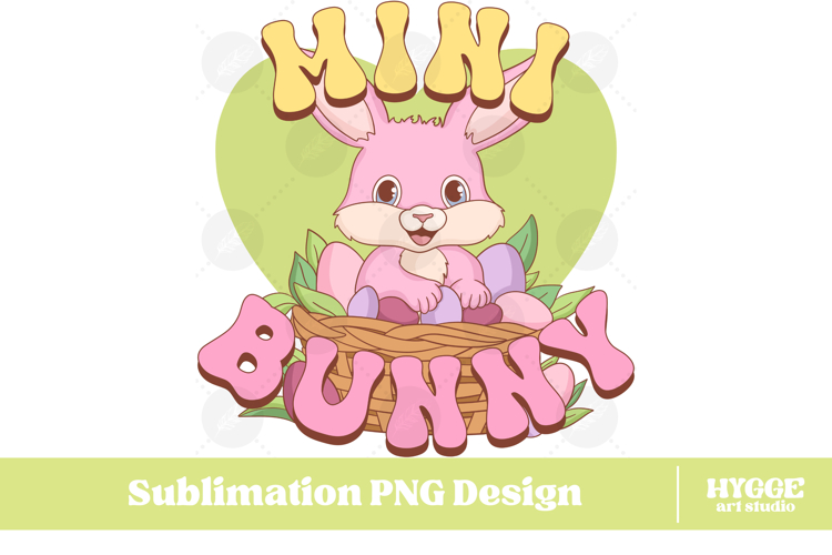 Easter Bunny Sublimation PNG Chick Farm Hip Hop Spring Joy