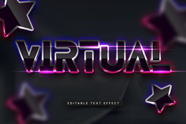 Editable Text Effect for Illustrator. Vector Graphic styles example image 1